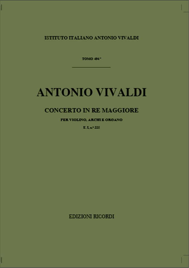 Concerti Per Vl., Archi E B.C.: In Re Rv 762